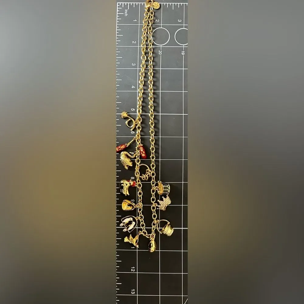 Talbots 12 Days of Christmas Charm Necklace - Picture 9 of 10